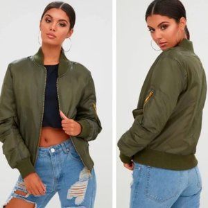 IRIS Los Angeles Olive Khaki Bomber Jacket